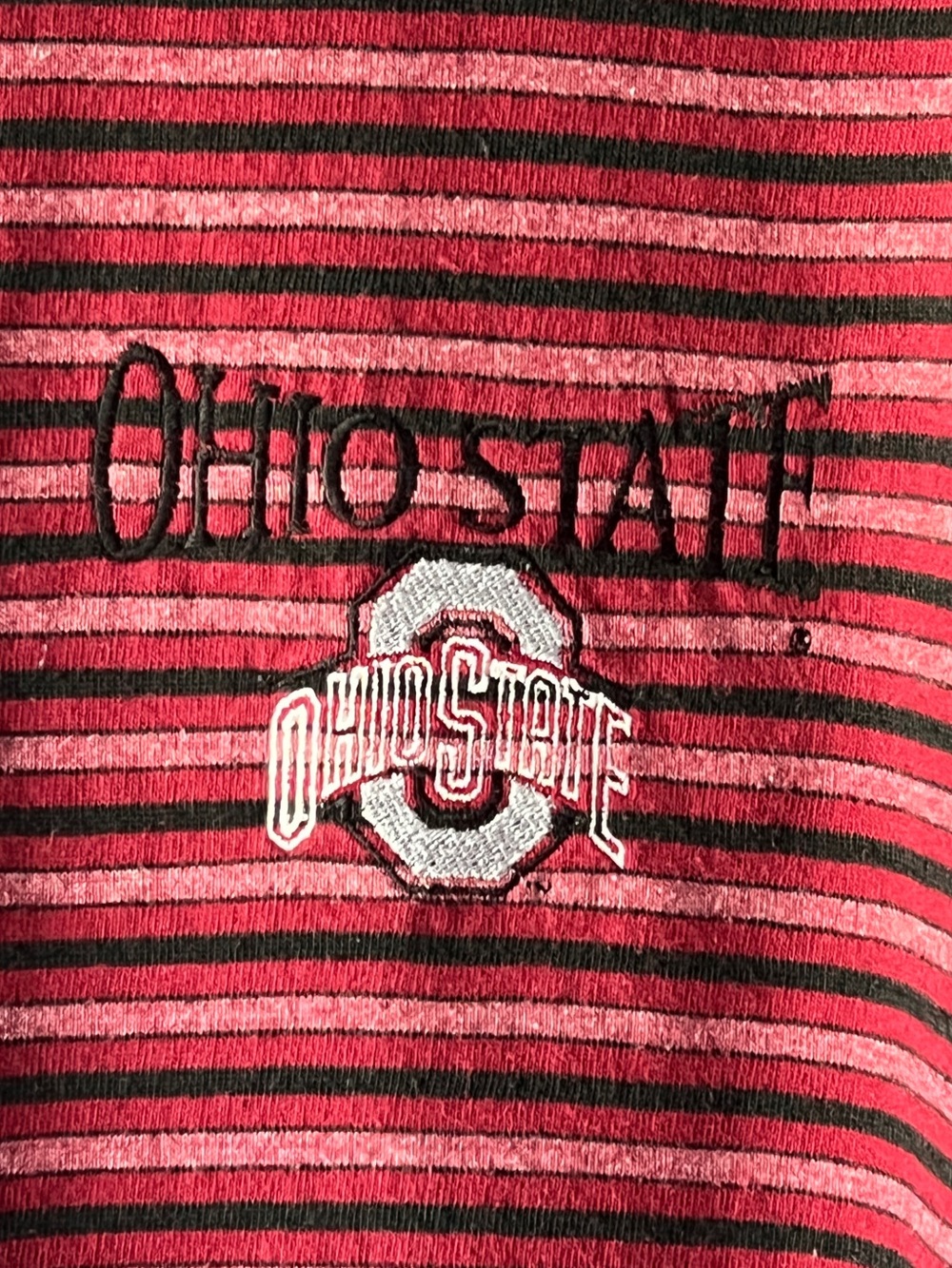Vintage Lee Sport Ohio State Buckeyes Shirt XL USA Made Striped 90s Y2K - Picture 3 of 7